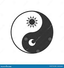 Zaloguj Się Yang Jako Symbol Dzień I Noc Ilustracja Wektor