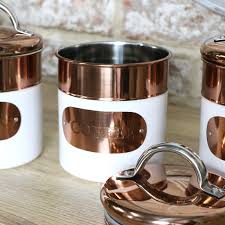 Check spelling or type a new query. Copper Amp White Tea Coffee Sugar Canisters