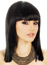Amazon.com: ALLAURA Black Cleopatra Wig Long Black Bob Wig