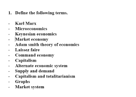 Solved 1 Define The Following Terms Karl Marx Microec Chegg Com