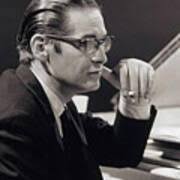 Portrait of an Introspective Bill Evans Metal Poster by Diane Hocker