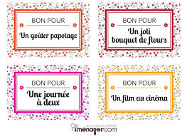A Telecharger Et Imprimer Pour Les Offrir A Votre Maman Bon Cadeau Fete Des Peres Cadeau Fait Maison