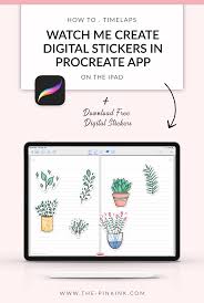 So Erstellen Sie Digitale Aufkleber Auf Procreate App Auf Dem Ipadthe Pink Ink Shop Procreate App Ipad Lettering Procreate Digital Sticker