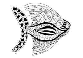 Try any game, free and #playinspired! Fish Zentangle Step 2 Fishes Adult Coloring Pages