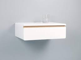 A hanging nightstand is a very creative option for a bedroom, it's sure to stand out a lot and you will. Amazon Com Sleek Floating Nightstand Drawer Wall Mount Side Table Floating Bedside Table Handmade