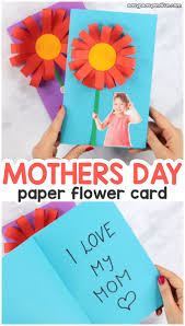 Paint it with the colors of your choice. Paper Flower Mother S Day Card Easy Peasy And Fun
