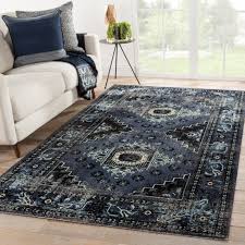 Black And Blue Area Rug Westlyn Indoor Outdoor Medallion Black Blue Rug Design By Jaipur Burke Decor Modern Area Rugs Blue Rug Indoor Outdoor Rugs