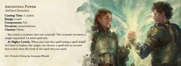 Spell Anointing Power Transfer Spell Slots To Allies Unearthedarcana