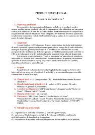 Propuneri de activit ati si intocmirea unui prim calendar al activitatilor. Calameo Proiect Educational Malureanu Complet