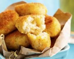 Recette De Croquetas Au Fromage Cuites Au Four Recette Recette Alimentation Recette Pomme De Terre