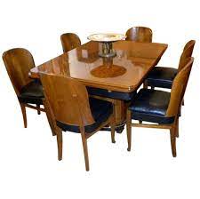 Streamline French Art Deco Dining Table And Chairs French Art Deco Dining Table Art Deco Dining Room Art Deco Dining