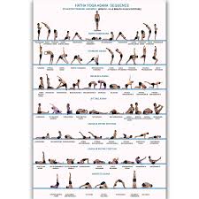 Mq2710 Yoga Exercise Bodybuilding Sequence Chart Human Health Hot Art Poster Top Silk Canvas Home Decor Picture Wall Printings
