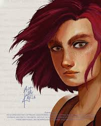 This is the 2nd out of 5 character illustrations I did for Steven Sy's  sapphic-fantasy romance novel that is coming out