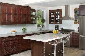 The glossy, flat paneled cupboards give a chic look to it. Indian Inspired Solid Wood Kitchen Cabinets Asian Kitchen Toronto By Inde Art Design House Houzz