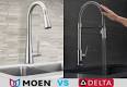 Delta vs moen kitchen faucets