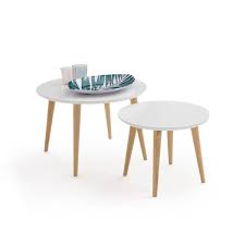 lot de 2 tables basses semi gigognes jimi table basse gigogne table basse grande table basse