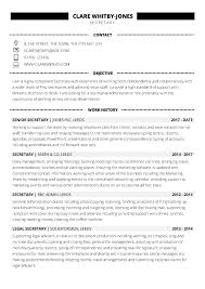 secretary cv sample (free cv template