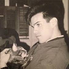 Maine Coon cat in Greenwich Village garden apartment 1989