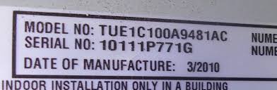 how can i tell the age of a trane furnace from the serial