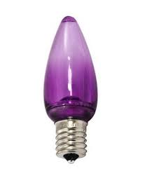 C9 Purple Led Christmas Light Bulbs Smooth Transparent Pack Of 25 The Christmas Light Emporium
