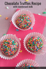 Easy Chocolate Truffles Recipe With Condensed Milk Makes 40 Recipe Truffle Recipe Chocolate Condensed Milk Recipes Truffle Recipe