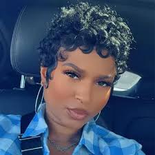 Curly Pixie with Marcel Black Women
