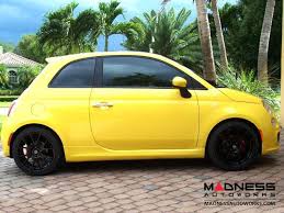 Thanks to its technology, new 500 is safer than ever: Fiat 500 Custom Wheels Competizione Cv 2 Matte Black Finish 17