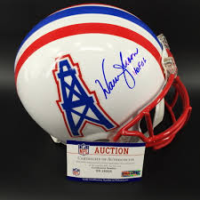 Shop houston oilers apparel and oilers gear at fanatics. Nfl Auction Hof Oilers Warren Moon Signed Proline Helmet