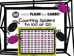 Spider Counting To 100 And 120 More Flash Less Cards