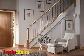Banister for a stair railing. Axxys Evolution Chrome Handrail Fittings