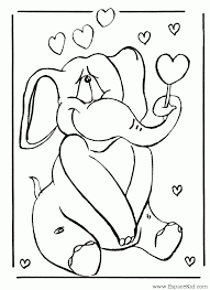 coloriage elephant amoureux coloriages st valentin dessin saint yoda xl