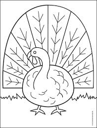 To grab the whole set, visit our membership library and have the young ones color them all. Easy How To Draw Turkey Tutorial And Turkey Coloring Page