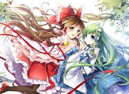 東風谷早苗 まるみ屋ですのん 東方 かわいい イラスト 東方 壁紙