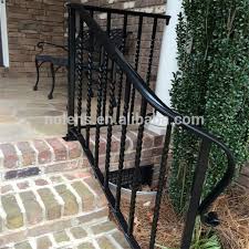 Staircase upgrade installing iron balusters. Nolens Outdoor Black Metal Stair Railing Wrought Iron Stairs Buy Wrought Iron Handrails Outdoor Stairs Wrought Iron Railings Metal Railing Outdoor
