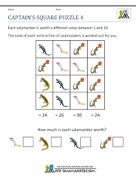 Cool Math For Kids Captains Square Puzzle 4 Maths Puzzles Fun Math Worksheets Fun Math