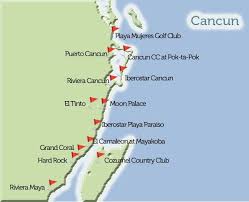 Cancun map — satellite images of cancun. Cancun Golf Courses Map View Golf Mexico Tee Times