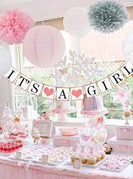 Baby Shower Decorations For Girl Decoracion Para Baby Shower Nina Babyshower Package Decoration Party Kit With Banner Decor Pink White Gray Packages Pap Girl Baby Shower Decorations