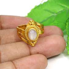 Cat S Eye Ring White Stone Jewelry Gold Plated Ring Etsy Vintage Style Rings White Stone Jewelry Stone Jewelry