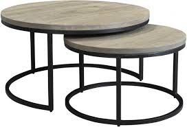 Made of solid steel and premium pe rattan materials, the structure of chairs and table is stable and they are not easy to deform. Round Nesting Coffee Table Set Novocom Top