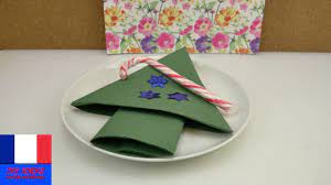 Pliage de serviette, le palmier (vidéo). Plier Les Serviettes Pour Noel Faire Un Sapin Facilement Et Rapidement Youtube