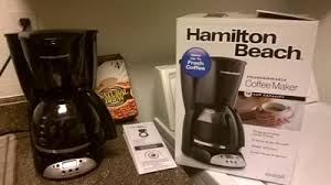 Attractive, functional and easy to clean, hamilton beach 12 cup coffee makers help you serve great coffee and look great on your countertop. Hamilton Beach Programmable Coffee Maker 12 Cups Black Model 49465r Walmart Com Walmart Com