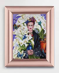 Framed Frida Kahlo Print Frida Kahlo Framed Artwork Rose Gold Picture Frame Mexican Decor All Art In 2020 Art Prints Original Oil Painting Rose Gold Picture Frame