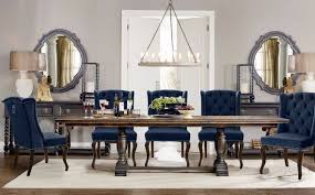 Suri Navy Dining Chair 772 Meridian Furniture Dining Chairs Dining Room Blue Tufted Dining Chairs Elegant Dining Room