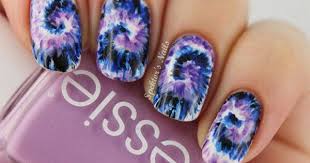 Black Blue And Purple Tie Dye Tie Dye Nails Blue Purple And Black Tie Dye Nails Pretty Nail Art Designs Cute Nails
