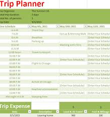 Holiday Trip Planner My Excel Templates