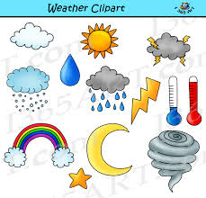 Whatīs the weather like today? Weather Clipart Bundle Set Commercial Use Clipart For School
