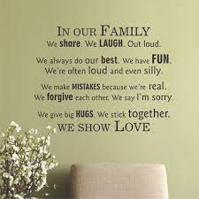 In Our Family We Show Love Wall Quotes™ Decal | WallQuotes.com