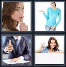 1 word 4 pics is an incredibly addictive game with over 50 million downloads and has attained players from all around the world. 4 Pics 1 Word Answer For Shh Present Thumbs Up Ok Heavy Com