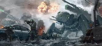 Winter Warzone Tommy Scott Art Futuristic Art War Art