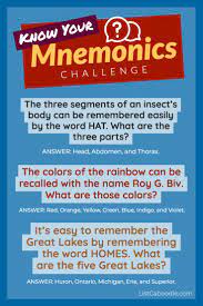 Mnemonic Device Definition Examples Challenge Quiz Listcaboodle Mnemonic Devices Mnemonics Science Word Wall